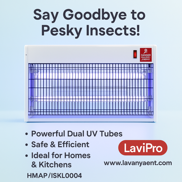 LaviPro Electric Flying Insect Killer – Mosquito & Bug Zapper for Home, Office & Outdoor | High-Powered UV Light Trap (2 Foot) - Image 2