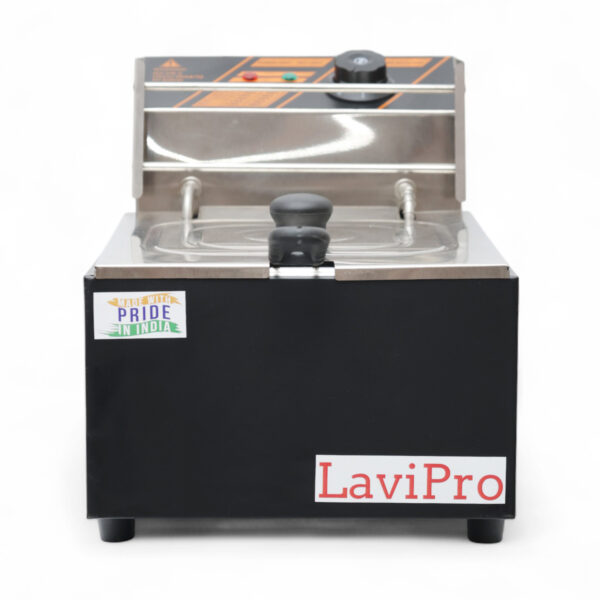 LaviPro 6L Electric Deep Fryer – 2500W Stainless Steel Fryer with Adjustable Temperature Control | Home & Commercial Use | 1 Year Warranty | Made in India (Black) - Image 4
